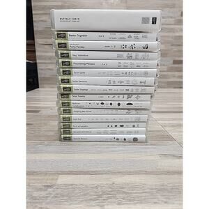 Stampin Up! LOT of 15 Stamp Sets. All Opened Some Used, Great Starter Set